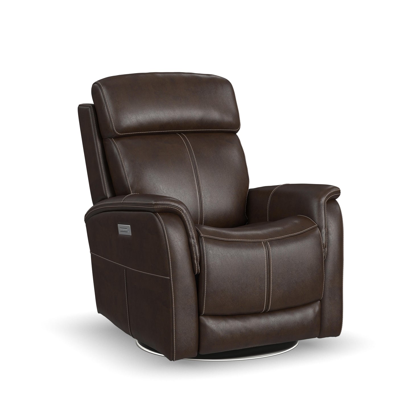 View - Power Swivel Recliner With Power Headrest