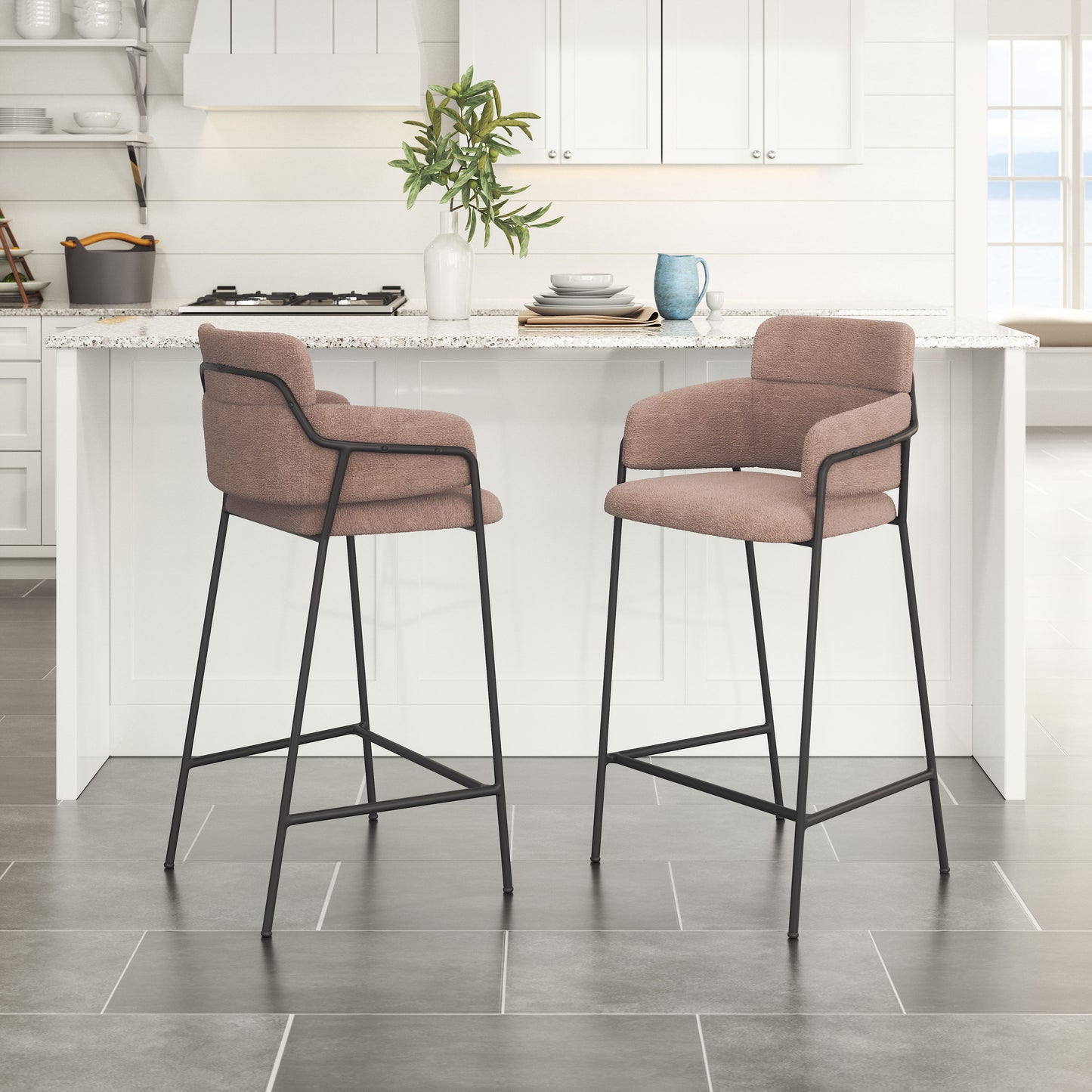 Marcel - Metal Counter Stool (Set of 2)