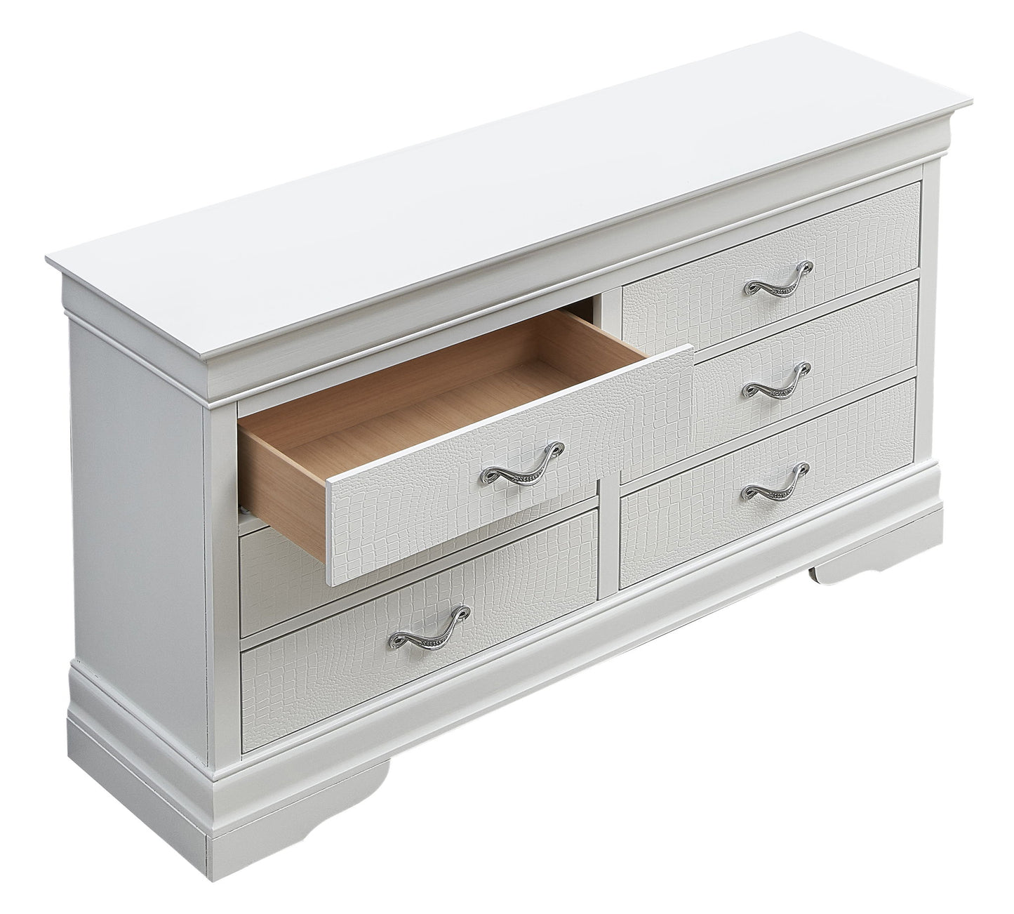 Lorana - 33" Dresser - Silver Champagne