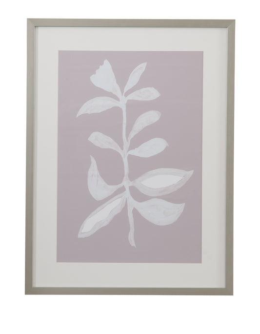 Fresh Leaves II Framed Print - Gray