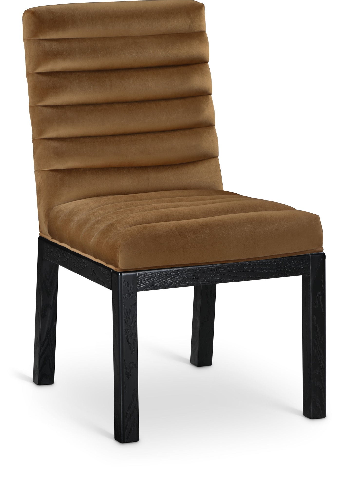 Evelyn - Dining Chair With Black Legs - Saddle