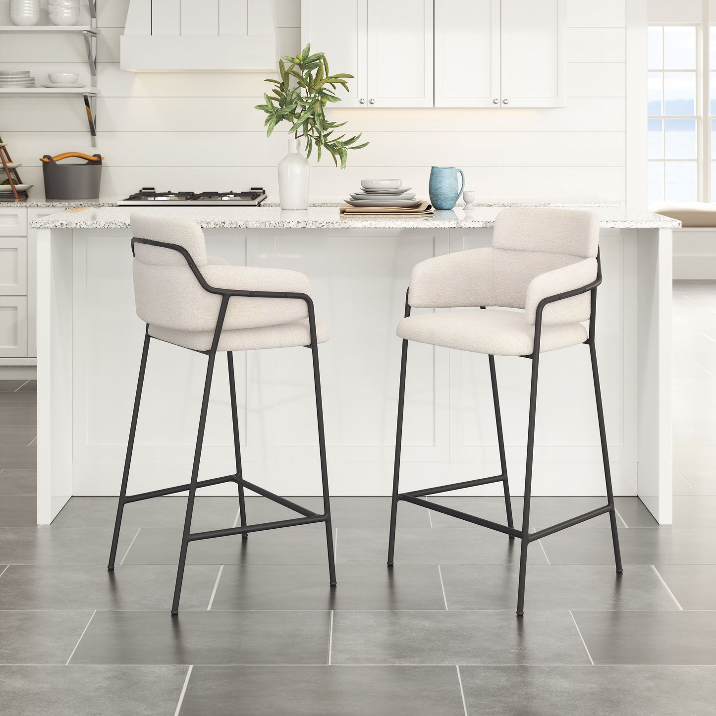 Marcel - Metal Counter Stool (Set of 2)