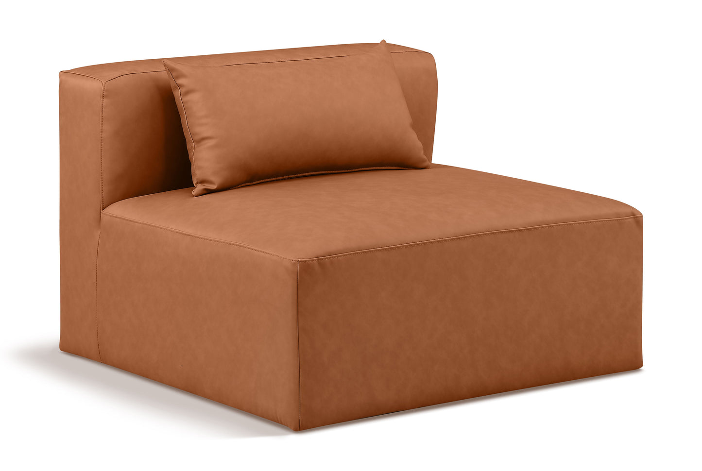 Cube - Armless Chair - Cognac