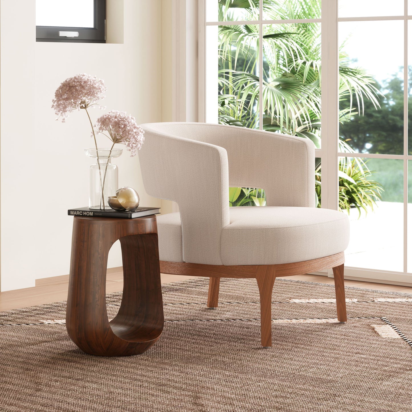 Okno - Side Table - Walnut