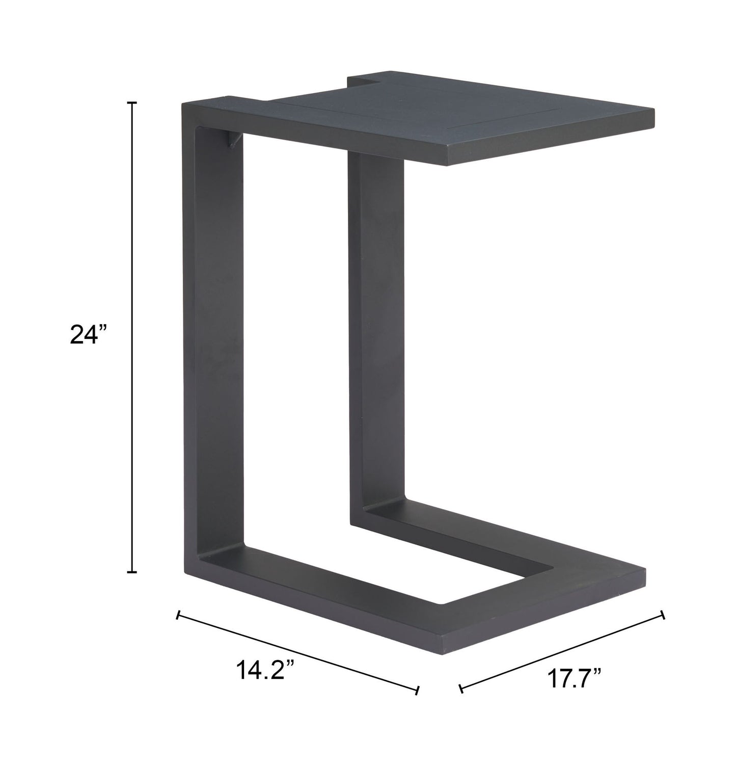 Tudi - Outdoor Side Table - Black