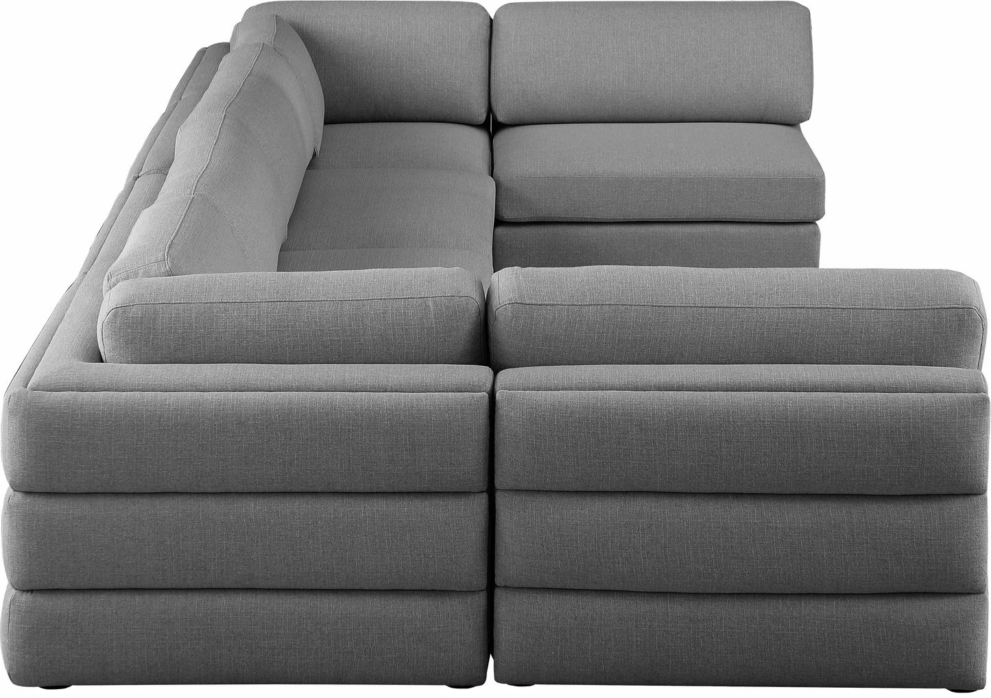 Beckham - Modular Sectional 6 Piece - Gray - Fabric