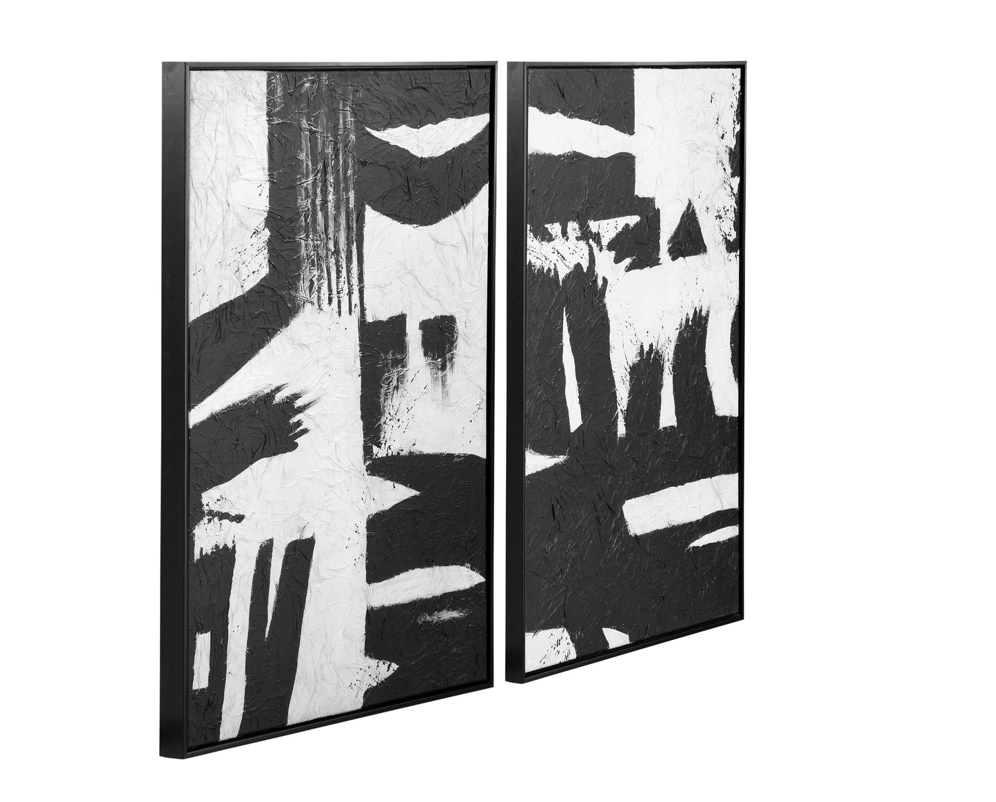 Black And White Canvas Art S22 (Set of 2) - Black