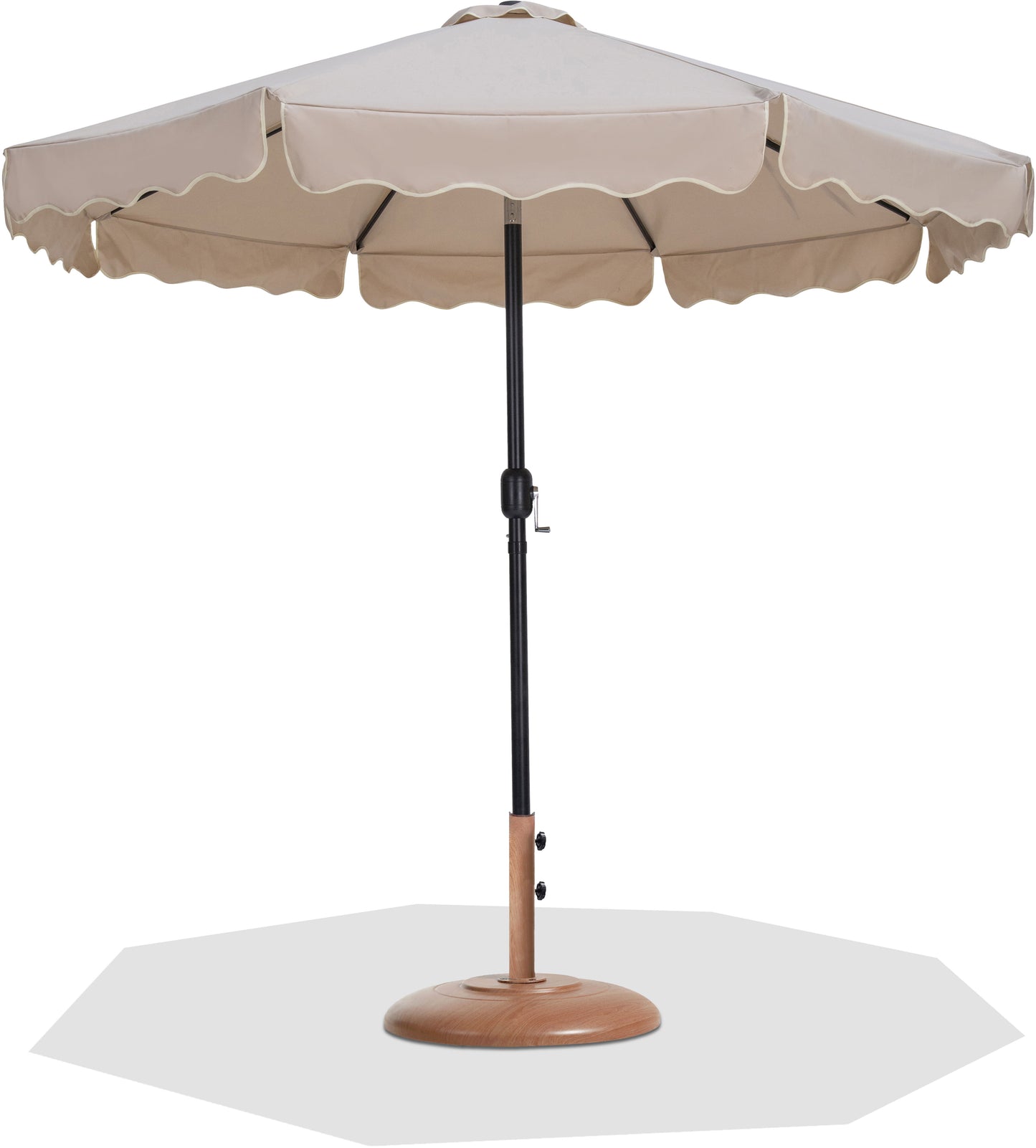 Amalfi - Patio Umbrella - Light Brown Base / Black Pole