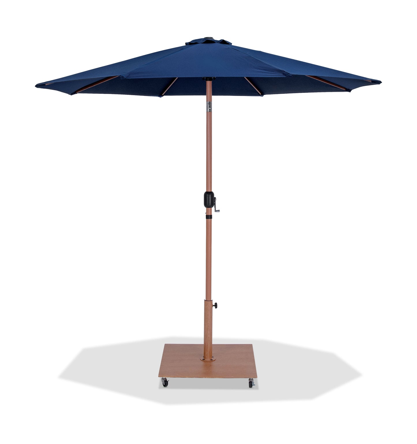 Fiji - Aluminum Patio Umbrella With Square Teak Base