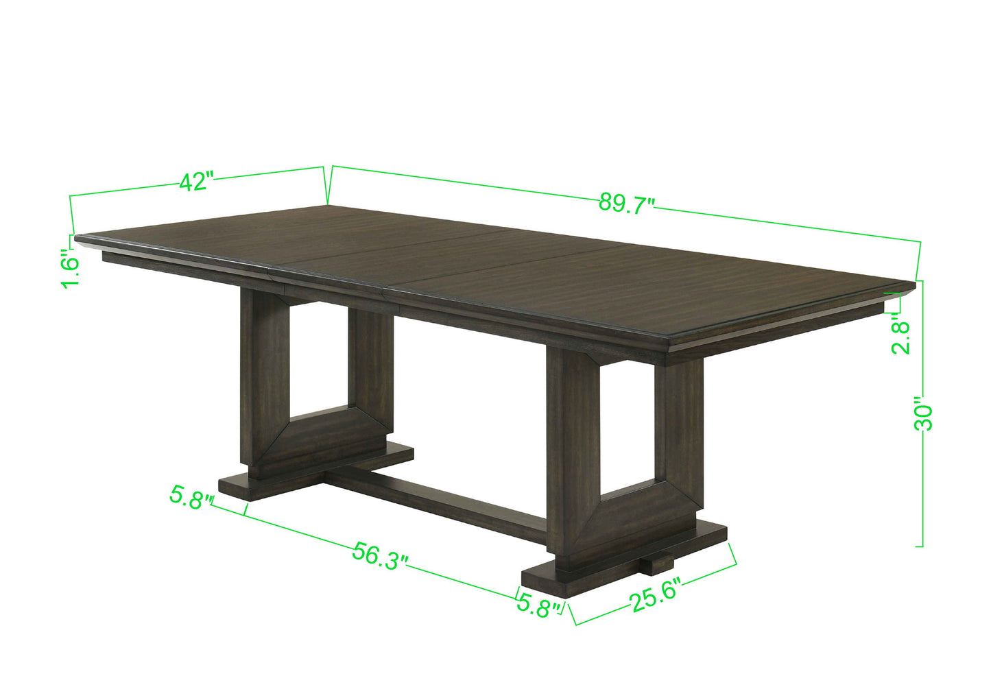 Herbert - Dining Table (1 x 18" Leaf) - Espresso