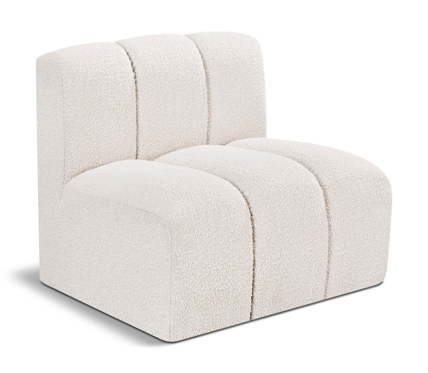 Arc - Boucle Fabric Straight Chair