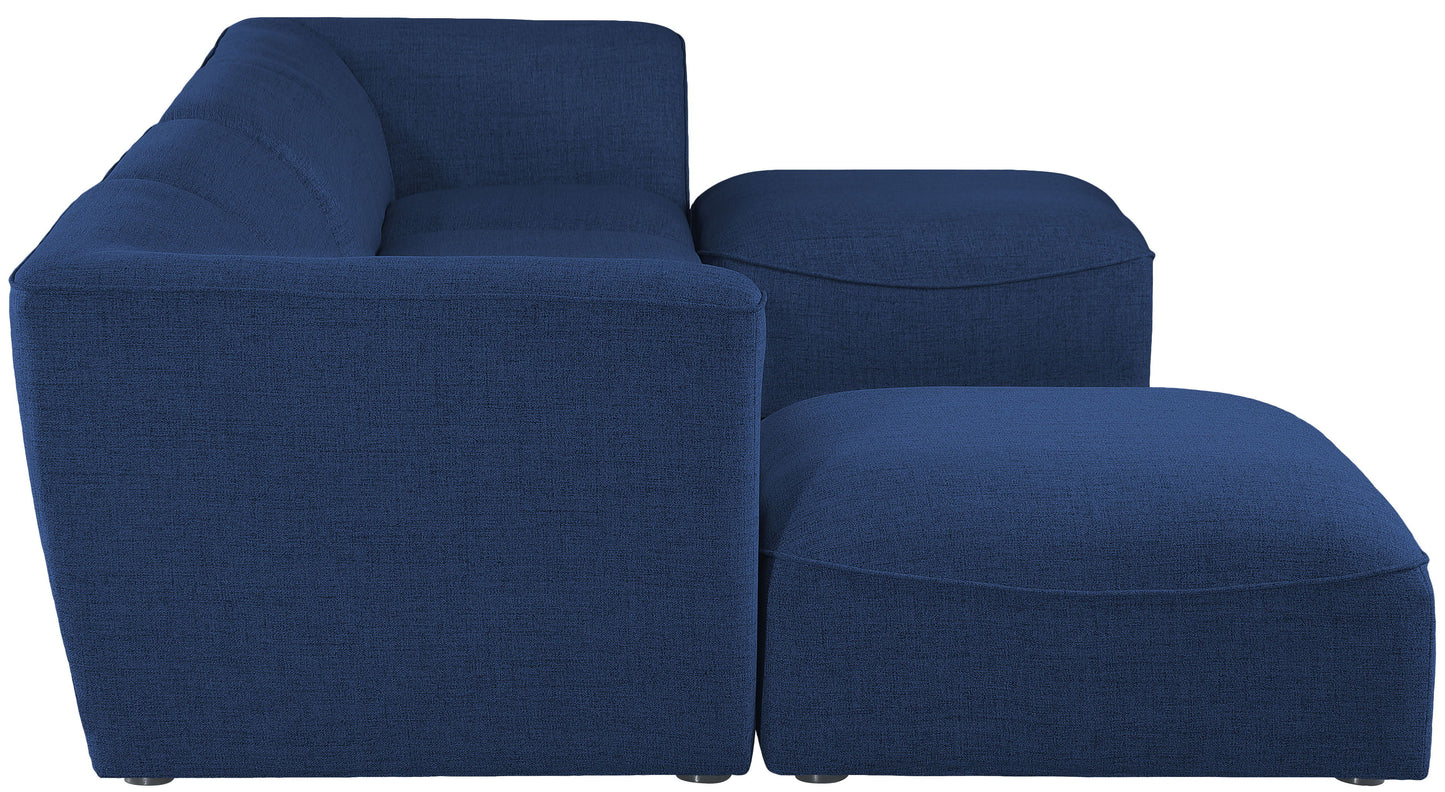 Miramar - Modular Sectional 6 Piece - Navy - Fabric - Modern & Contemporary