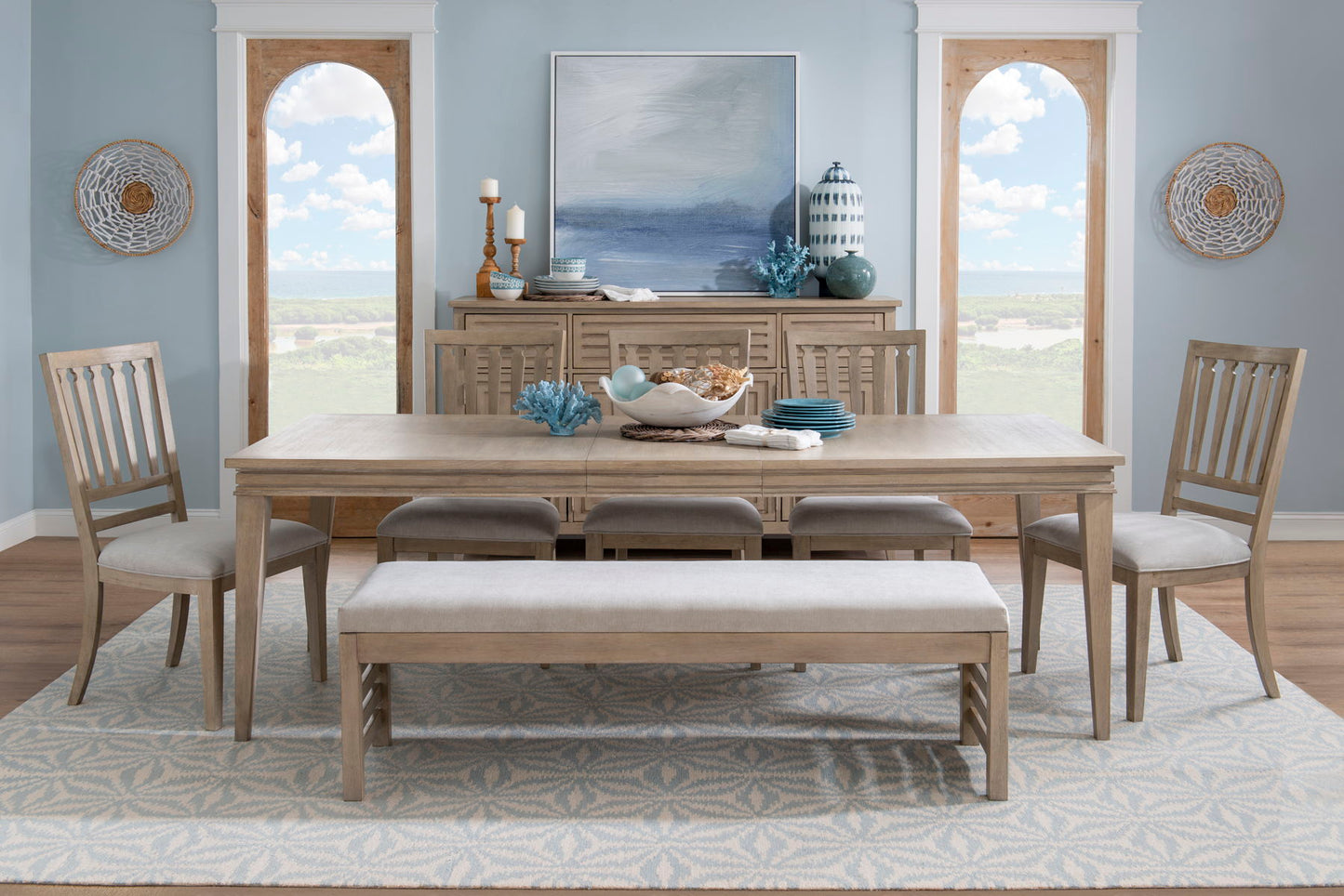 Edgewater - Slat Back Side Chair (Set of 2) - Light Brown