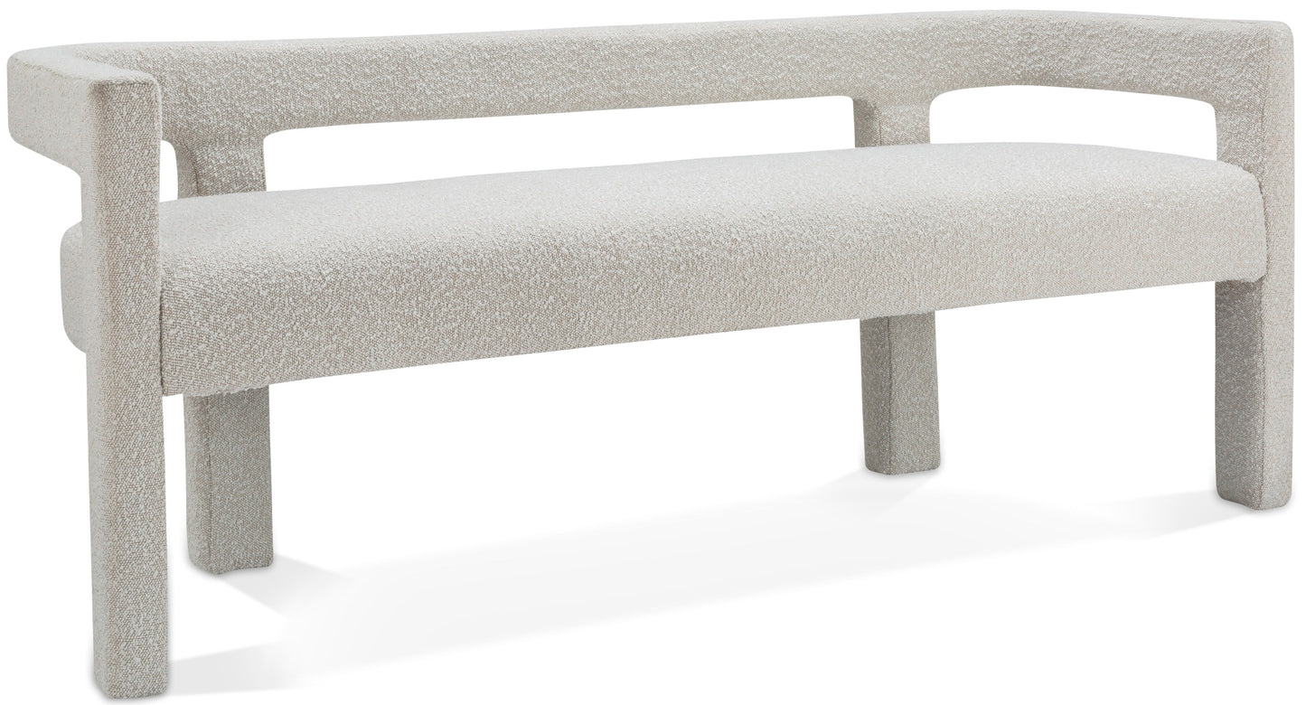 Athena - Boucle Fabric Bench