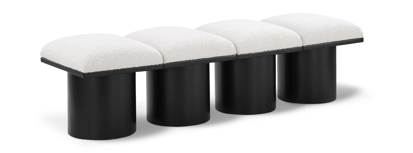 Pavilion - 4 Piece Modular Bench With Black Base