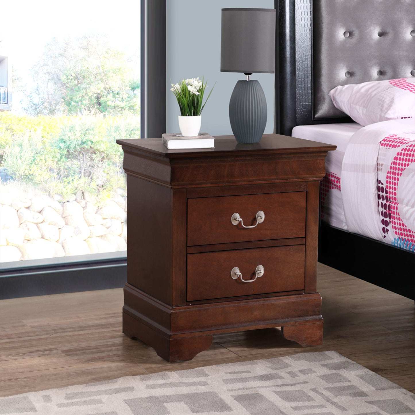 Glory Furniture - Louis Phillipe - 2 Drawer Nightstand