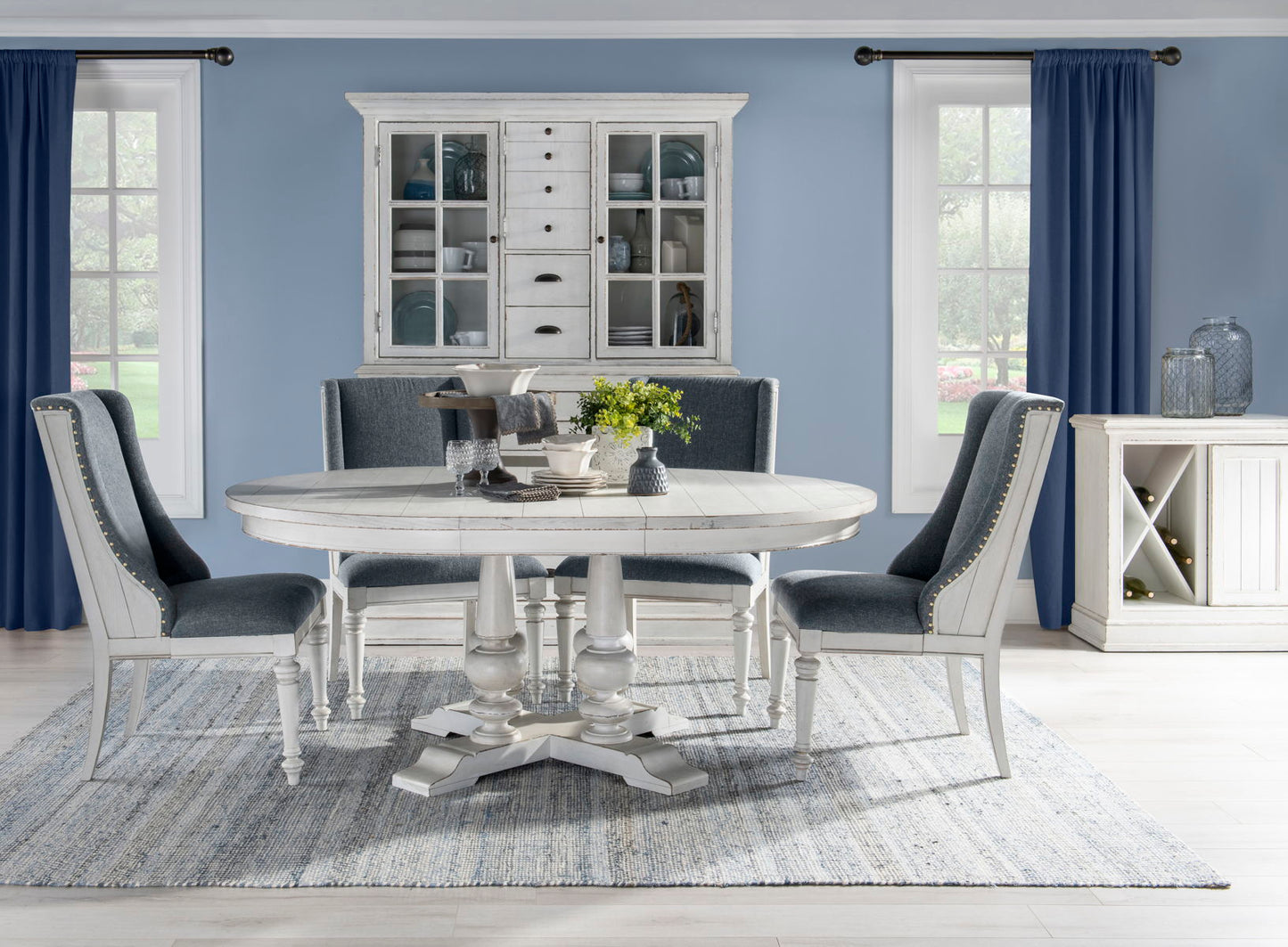 Cottage Park - Host Chair (Set of 2) - Dark Gray