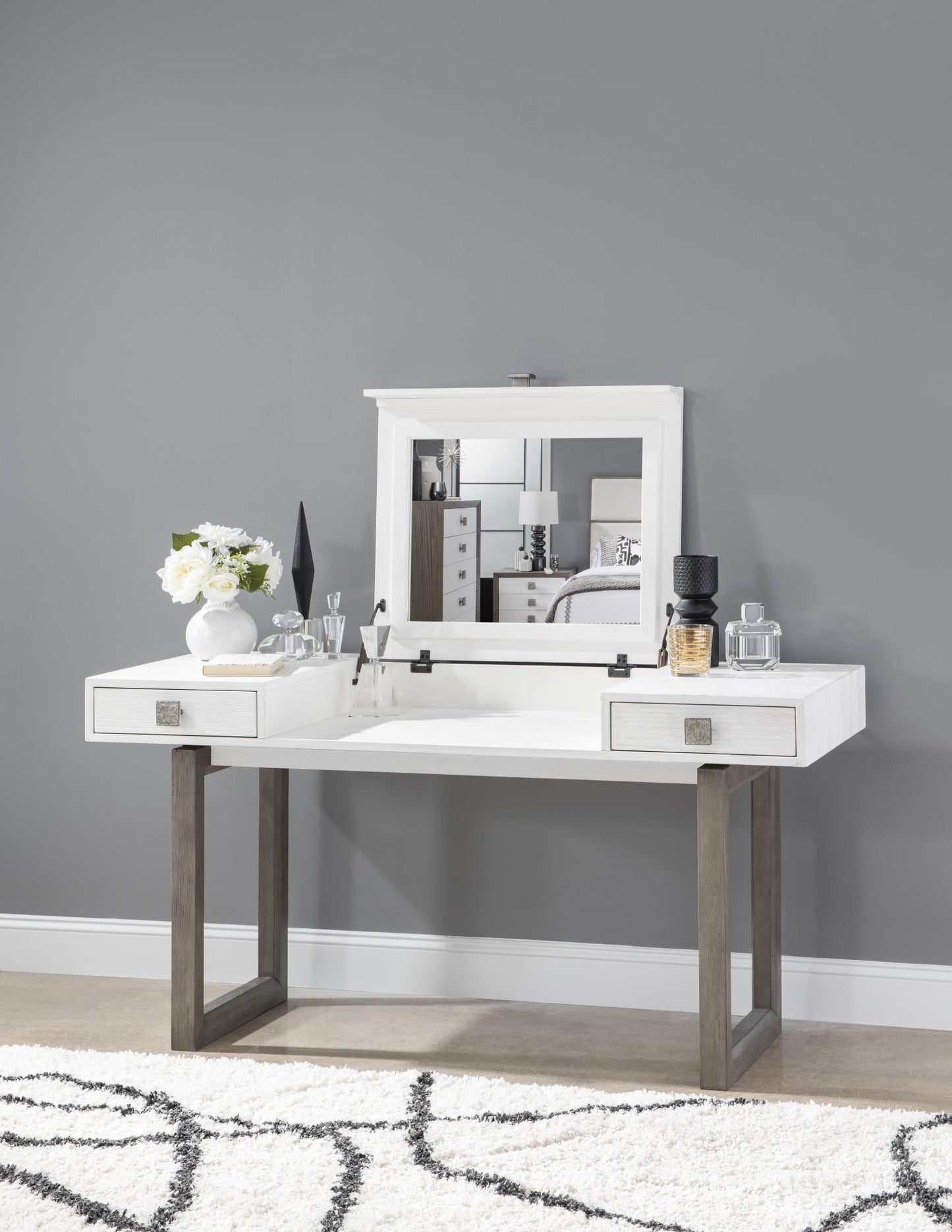 Terra Luna - Desk Vanity - White Cloud & Nightfall