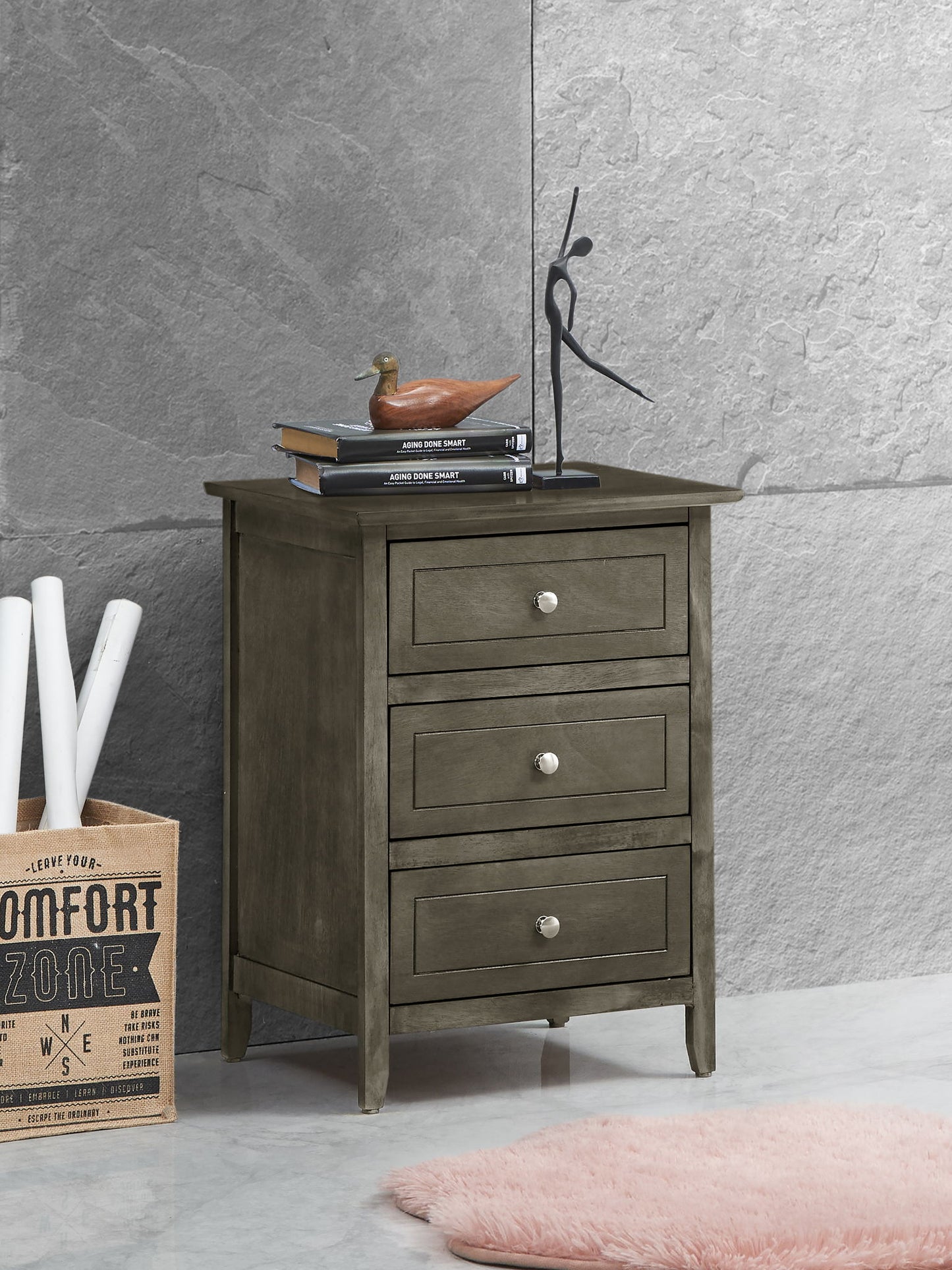 Glory Furniture - Daniel - 3 Drawer Nightstand