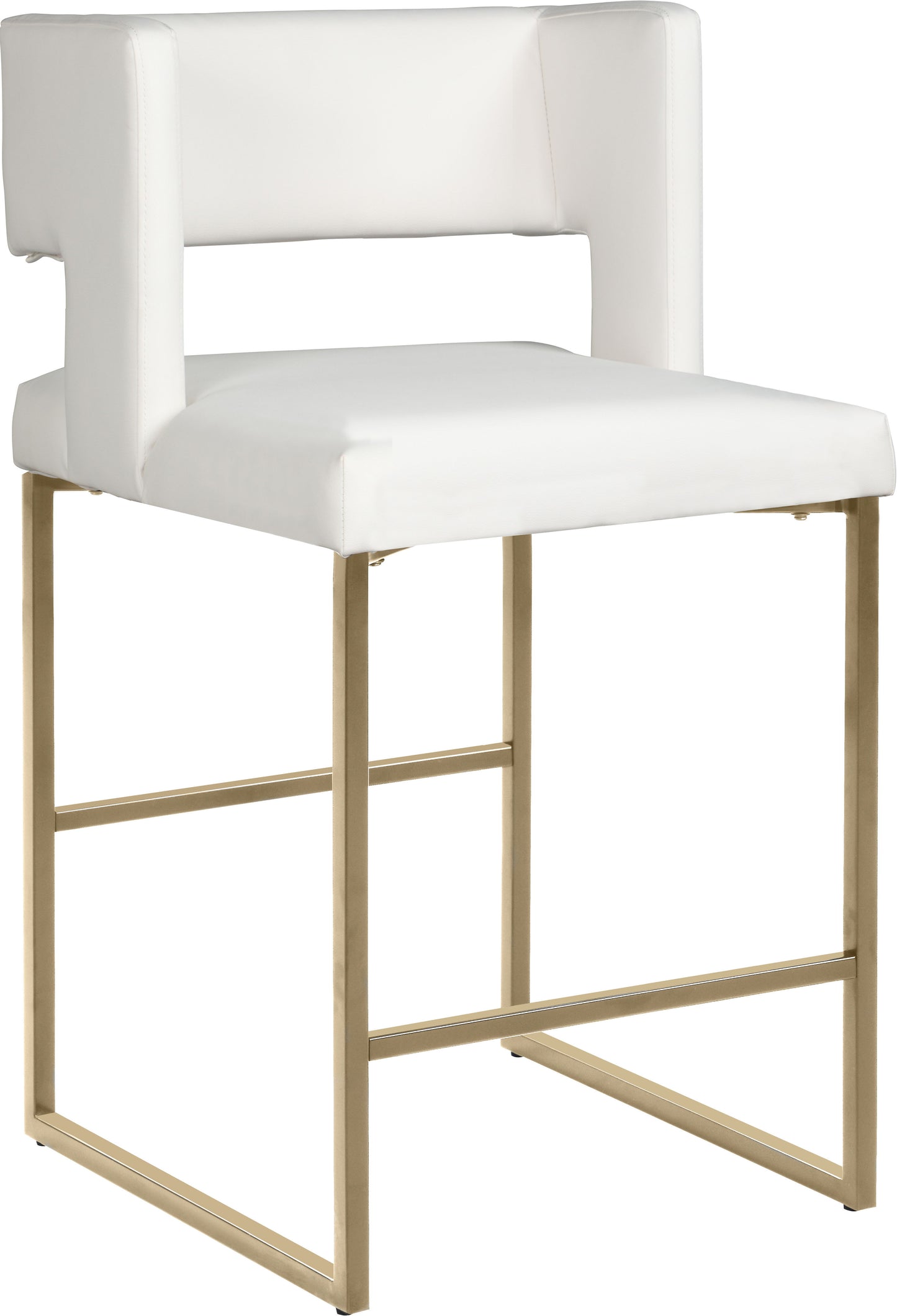 Caleb - Counter Stool with Gold Legs (Set of 2)