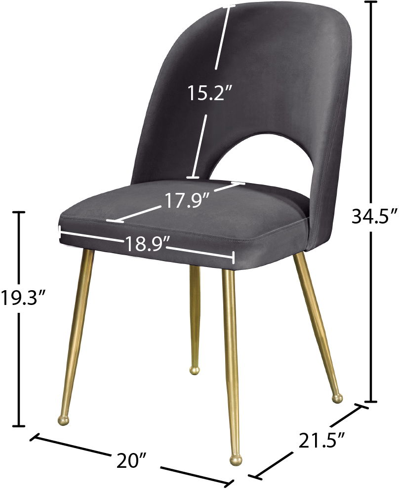 Logan - Dining Chair (Set of 2) - Gold Legs