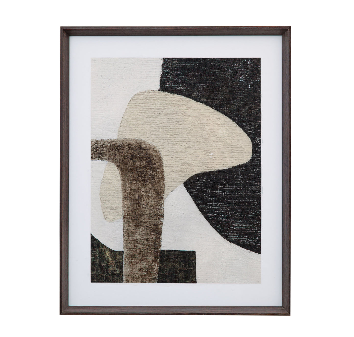 Spin Drift II Framed Print - Dark Brown / Beige