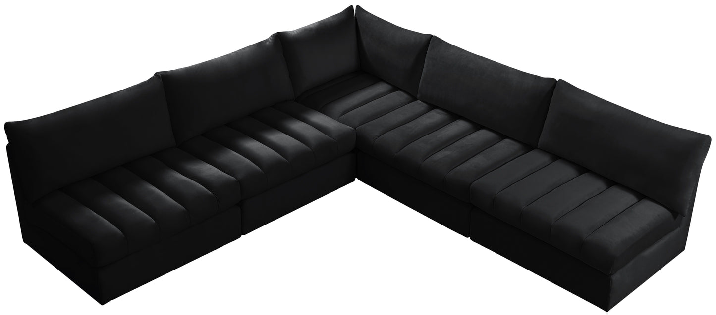 Jacob - Modular Sectional 5 Piece - Black