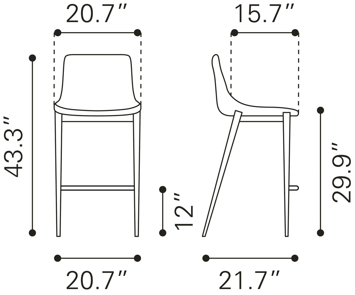 Magnus - Bar Chair (Set of 2)