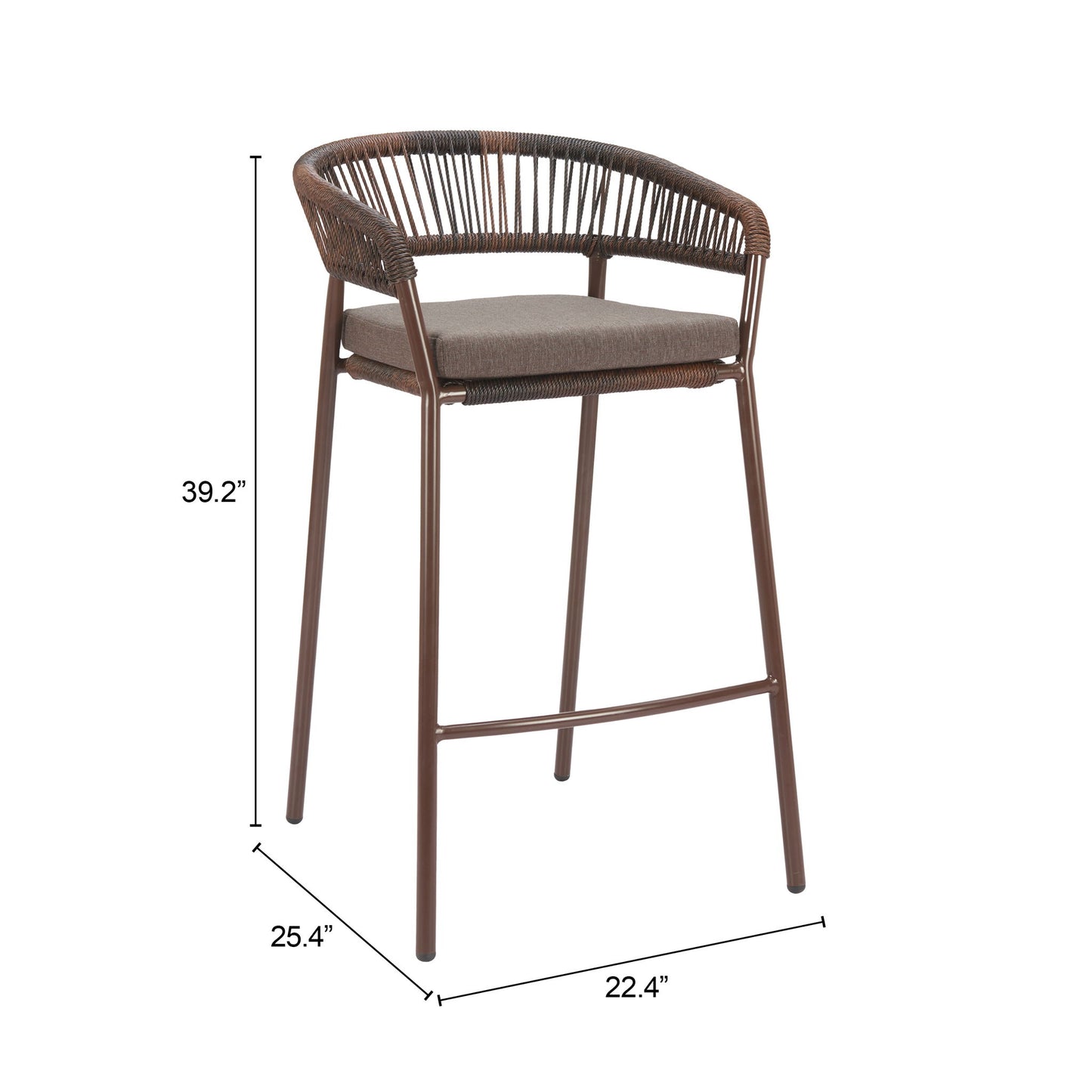 Skye - Outdoor Barstool (Set of 2) - Brown
