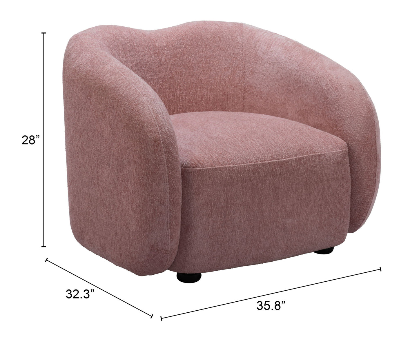 Tallin - Accent Chair - Mauve Pink