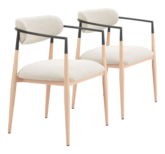 Equinox - Dining Chair (Set of 2) - Oyster Gray & Natural