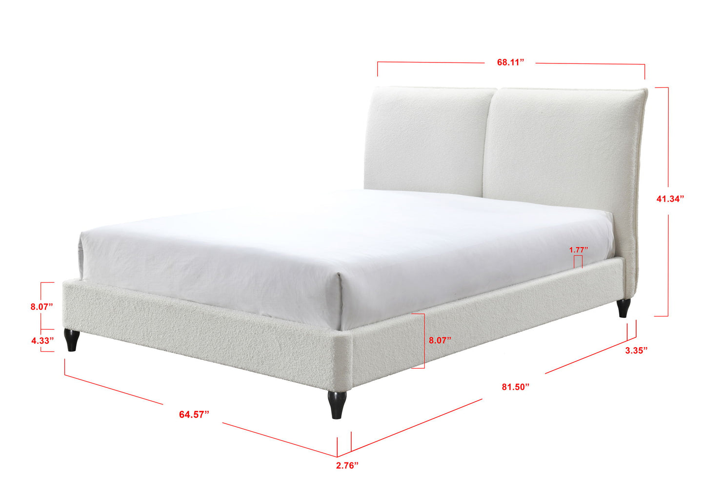 Jenn - Upholstered Bed With Decking Board Set