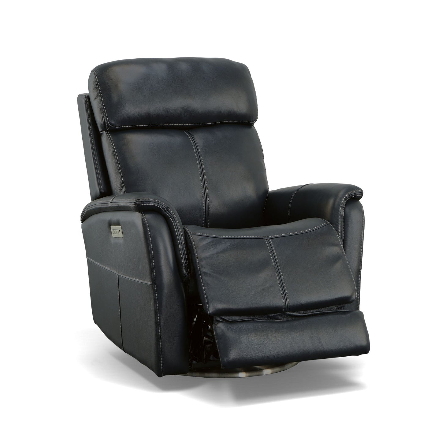 View - Swivel Power Recliner with Power Headrest & Lumbar