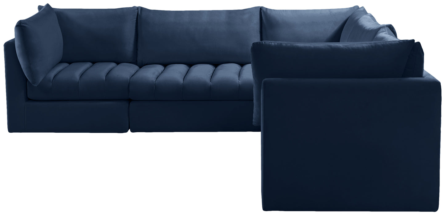 Jacob - Modular Sectional 5 Piece - Navy - Fabric