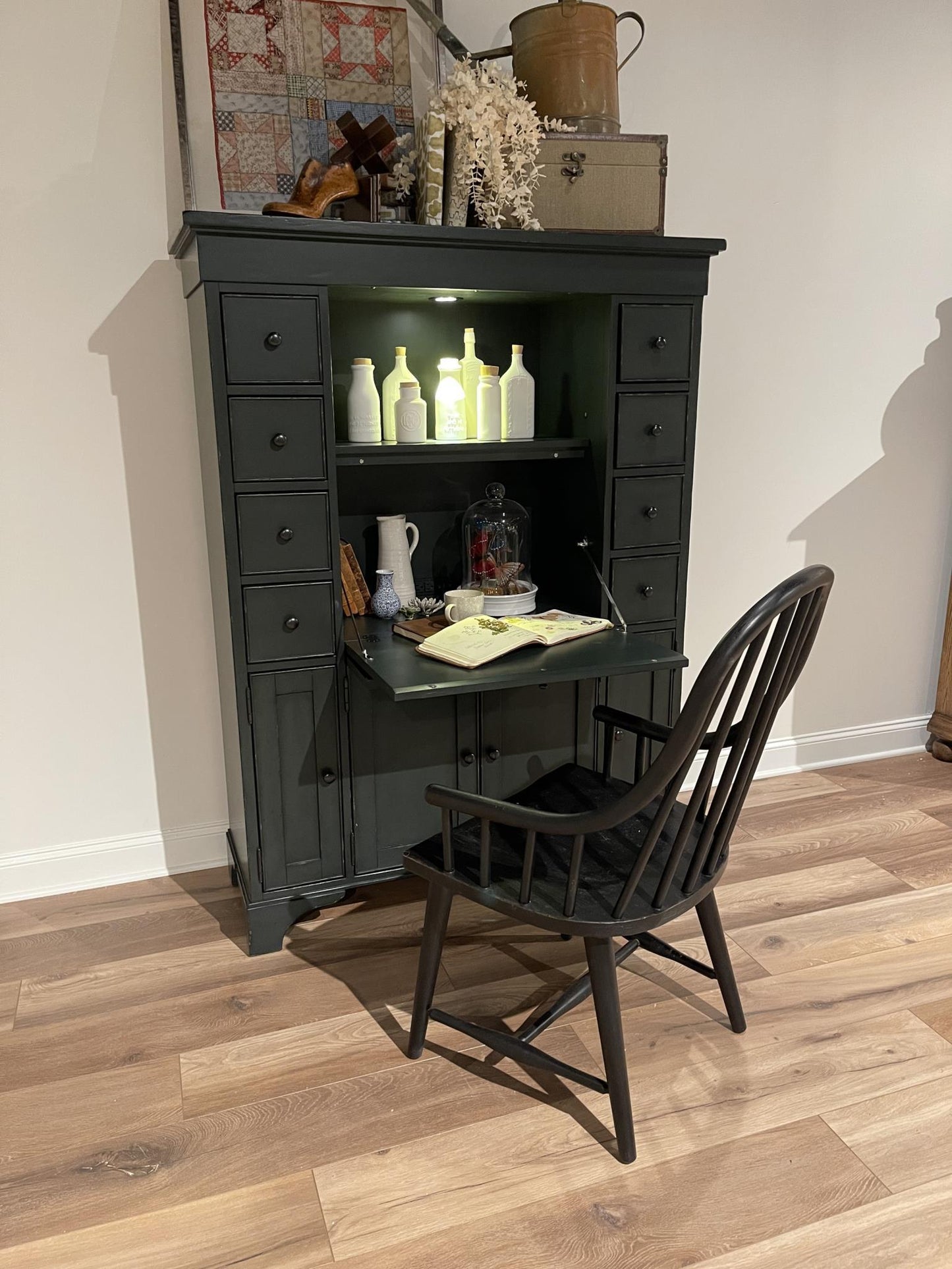 Vintage Market - Secretary Cabinet - Mallard Green