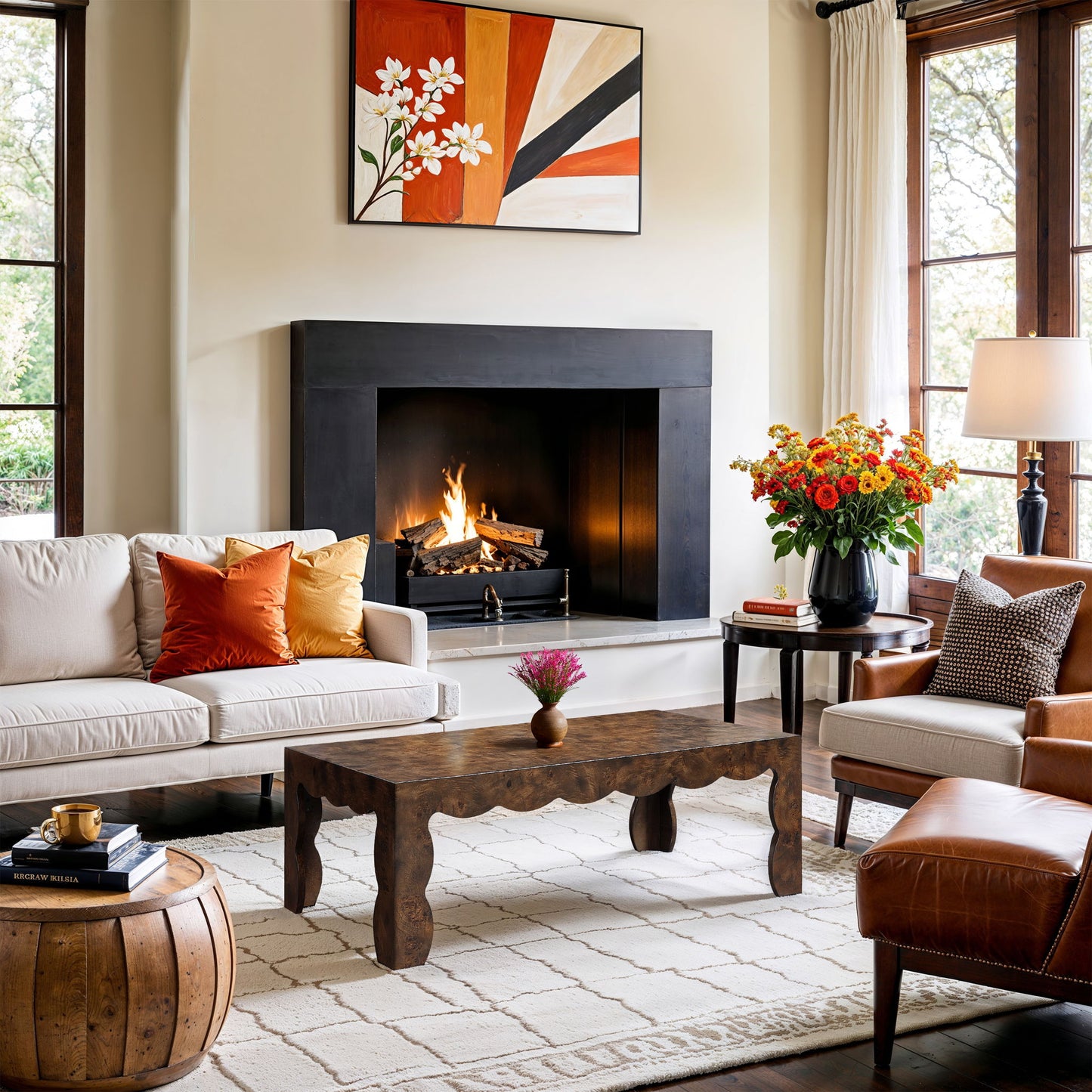 Vassa - Burl Veneer Coffee Table