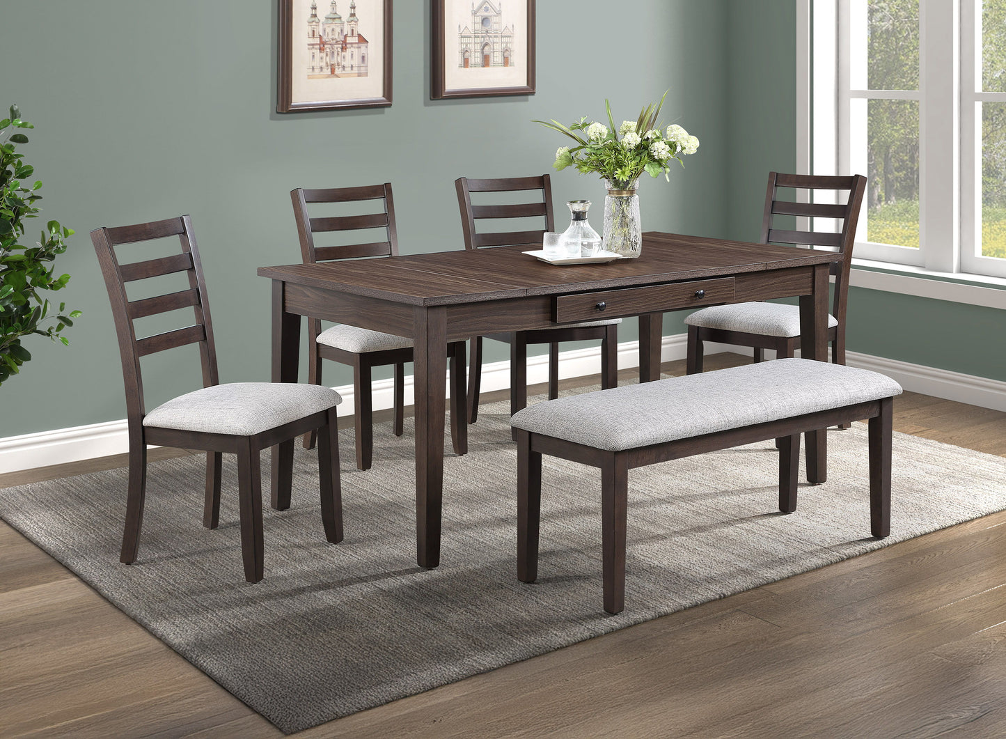 Wagner - Dining Table With Storage - Brown