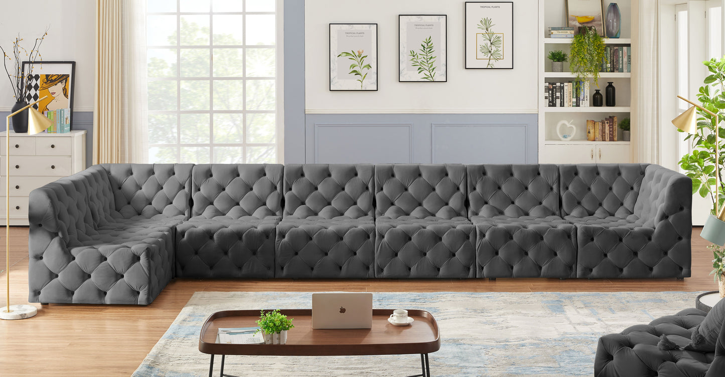 Tuft - Modular Sectional 7 Piece - Gray