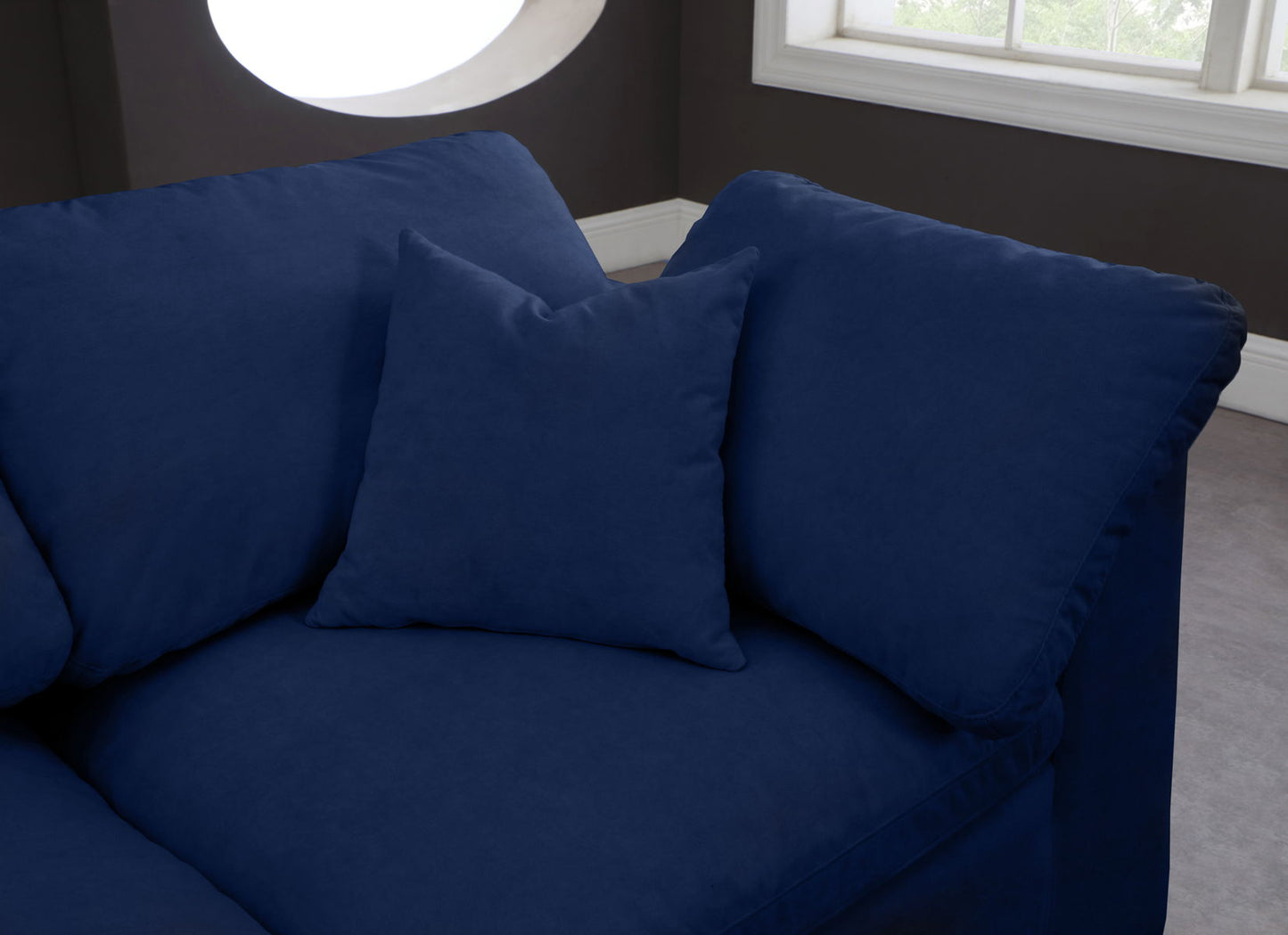 Cozy - Modular Sectional Cloud 5 Piece - Navy - Fabric