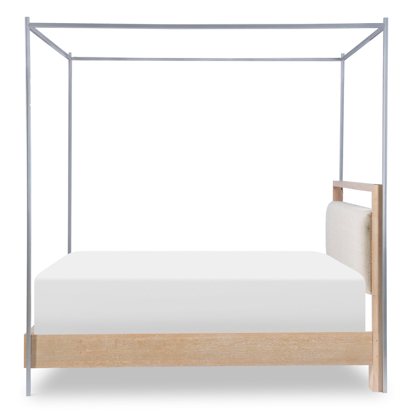 Biscayne - King Upholstered Bed With Canopy - Beige