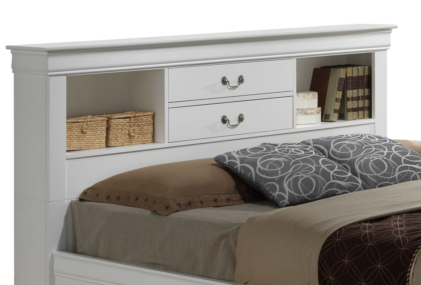 Glory Furniture - Louis Phillipe - Bookcase Storage Bed