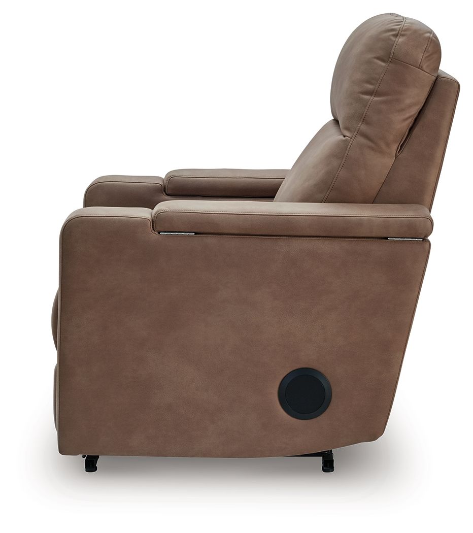 Lorrenton - Glider Power Recliner With Audio System - Caramel