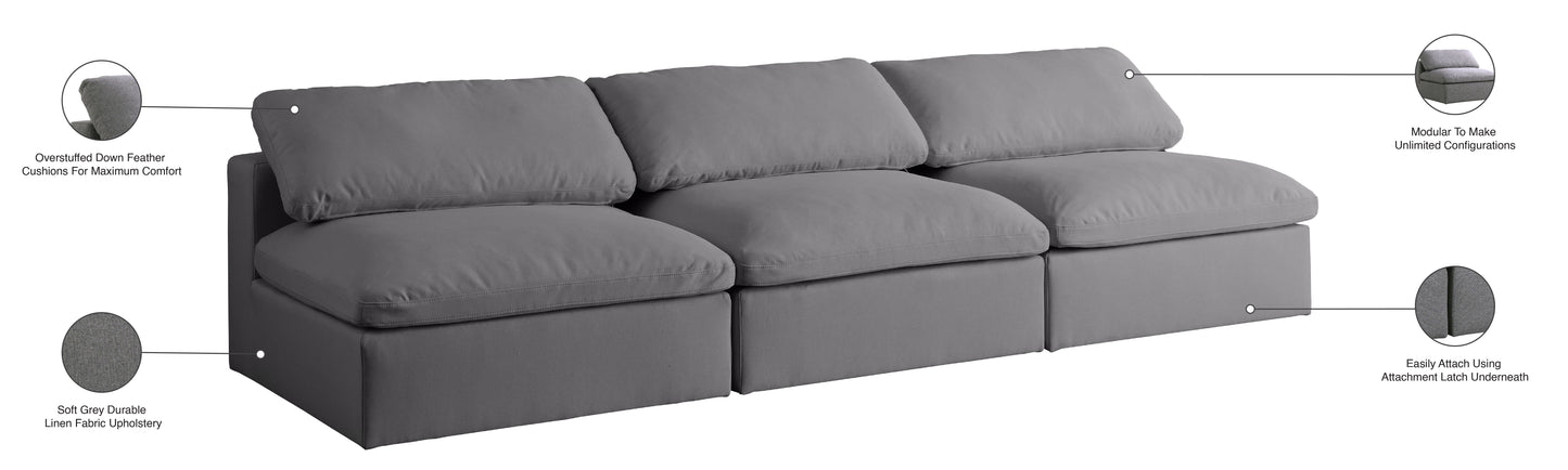 Serene - Modular Armless 3 Seat Sofa