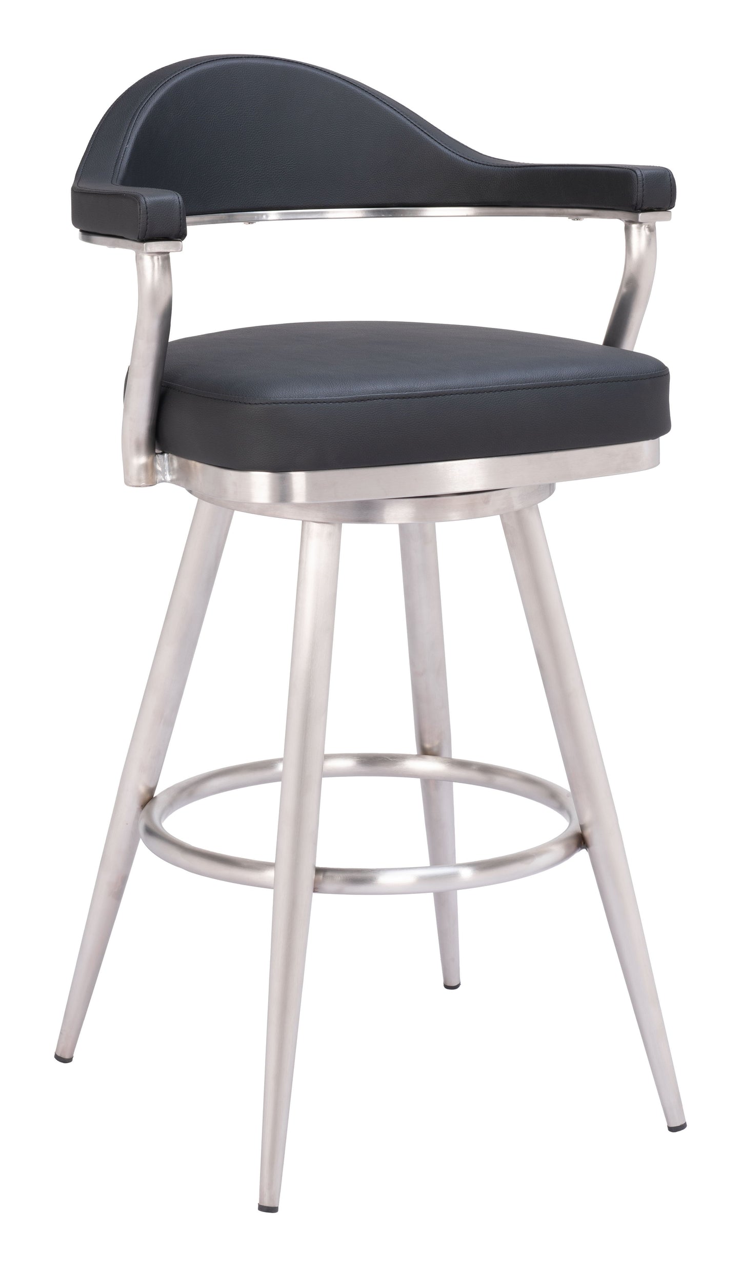 Vagur - Swivel Barstool - Black