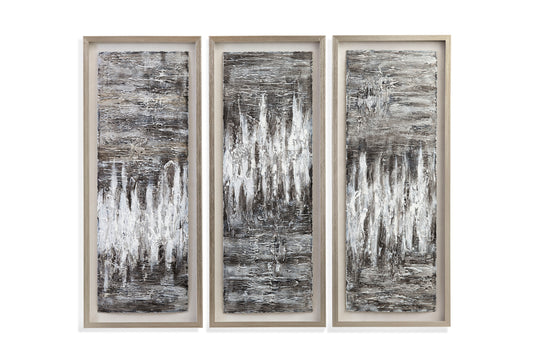 Estatic Canvas Art (Set of 3) - Dark Gray