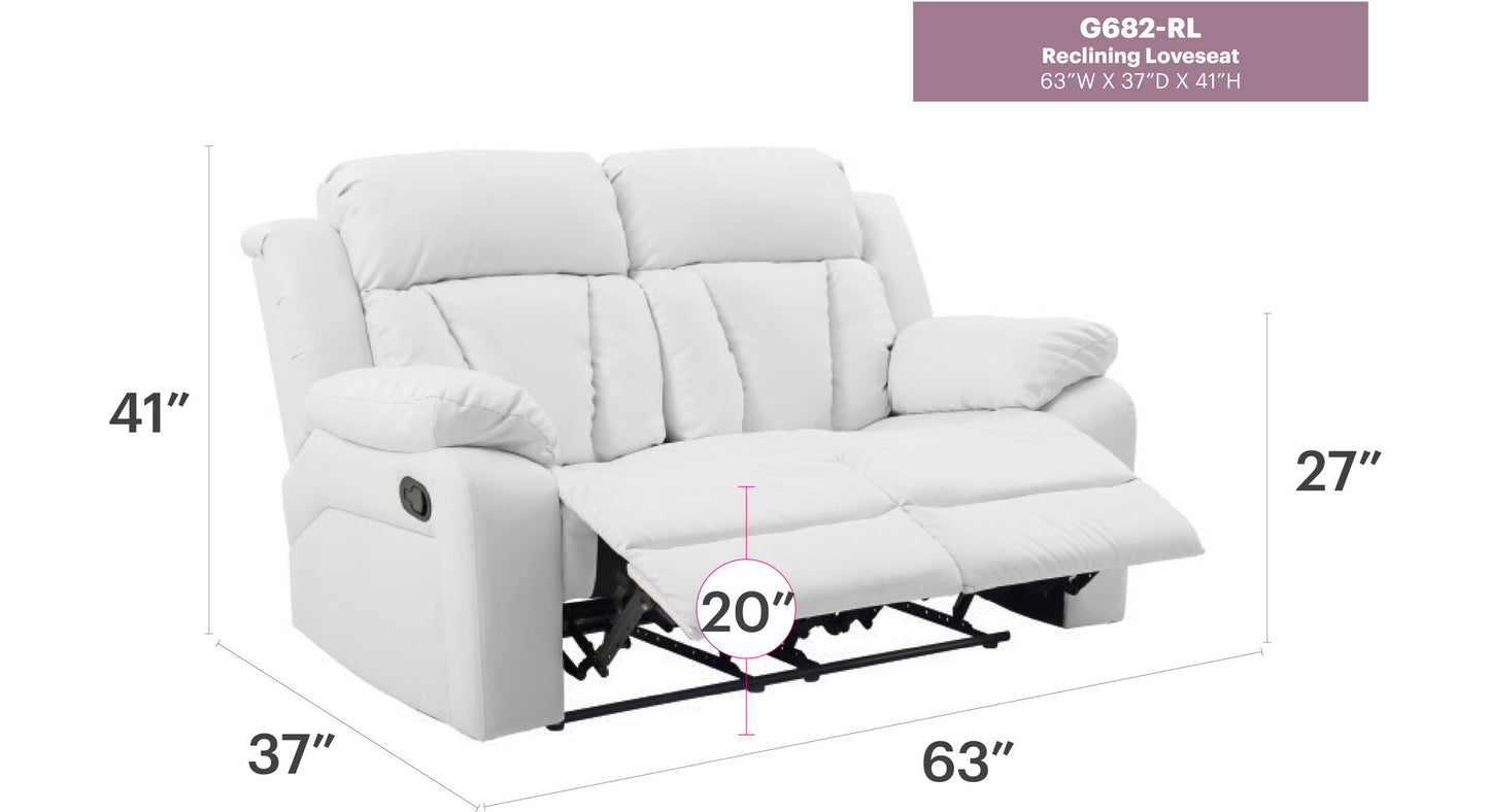 Glory Furniture - Daria - Reclining Loveseat