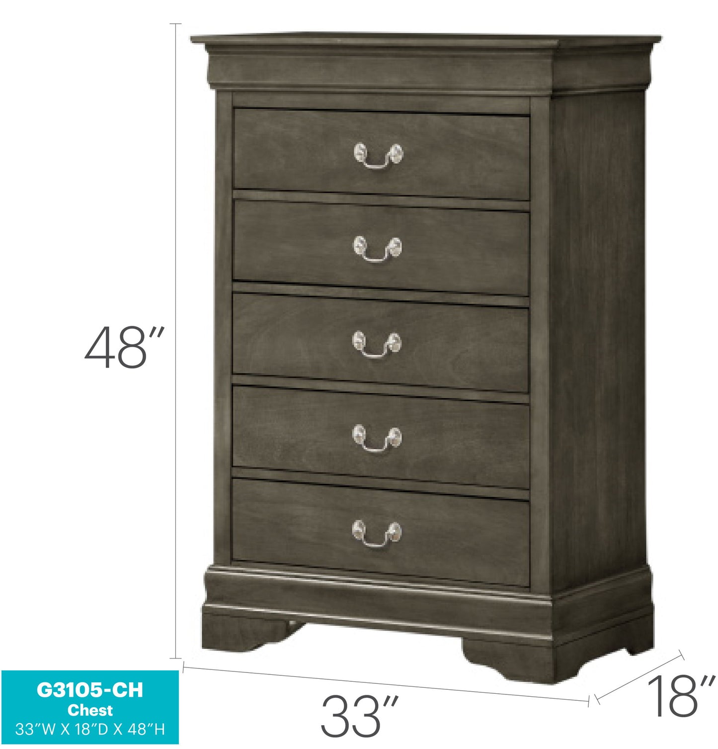 Glory Furniture - Louis Phillipe - Accent Chest