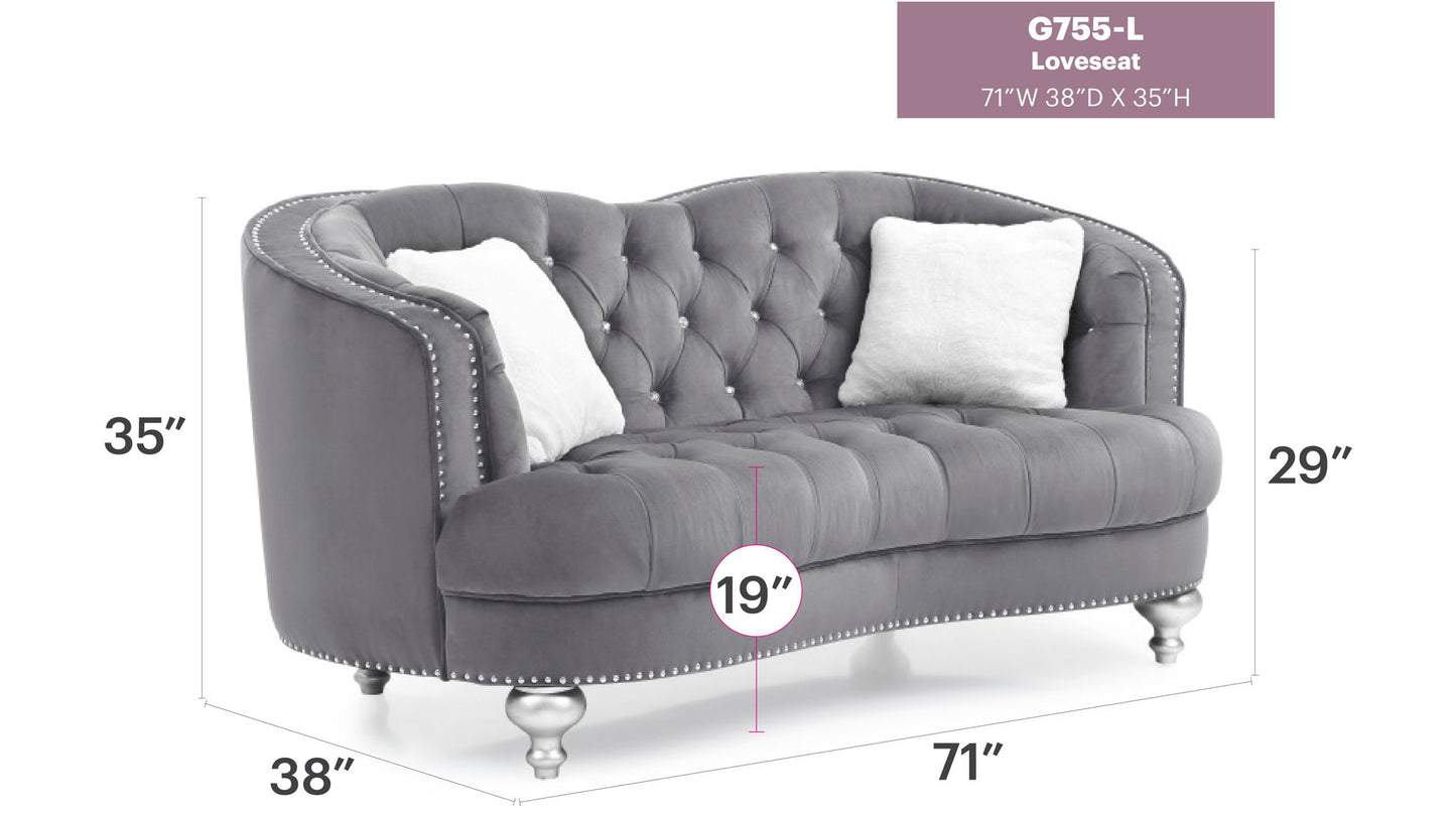 Glory Furniture - Jewel - Loveseat