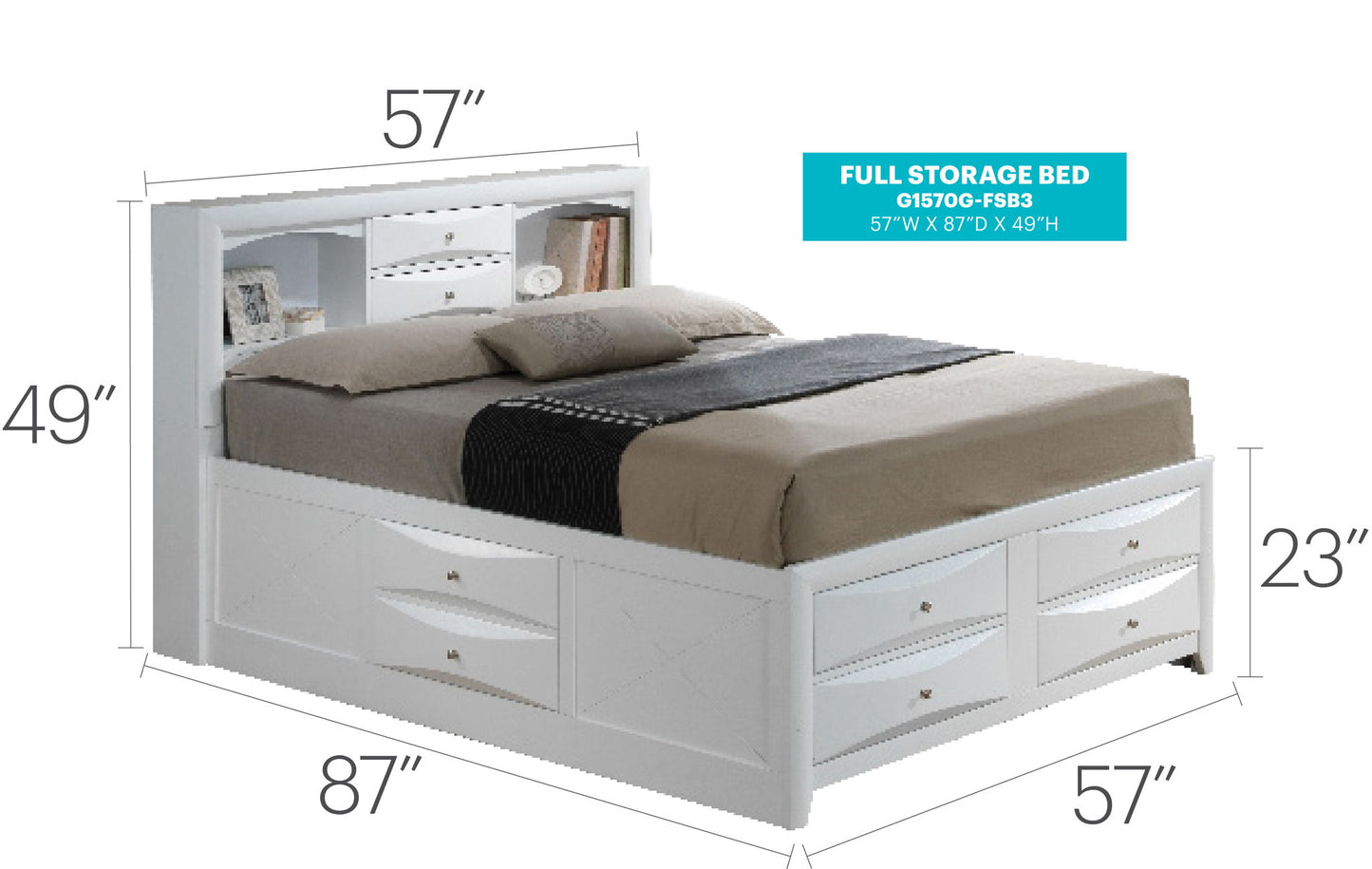 Glory Furniture - Marilla - Storage Bed