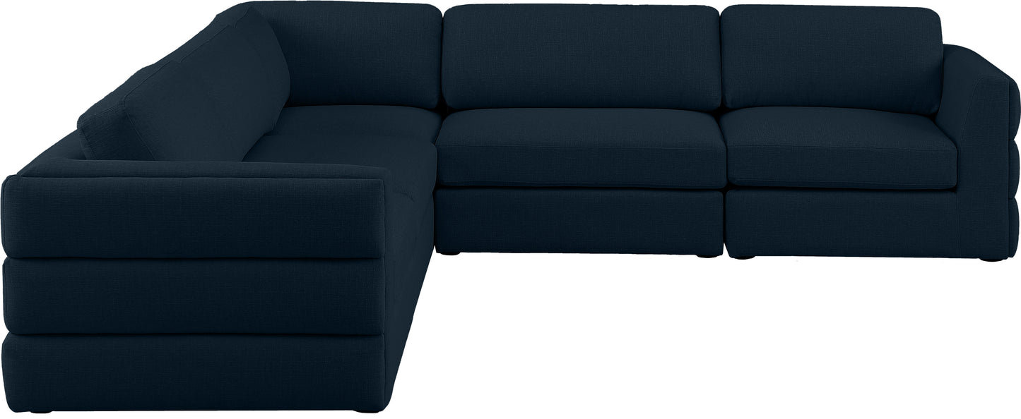 Beckham - Modular Sectional 5 Piece - Navy - Modern & Contemporary